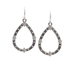 OPEN PEAR CRIVELLI DROP EARRINGS