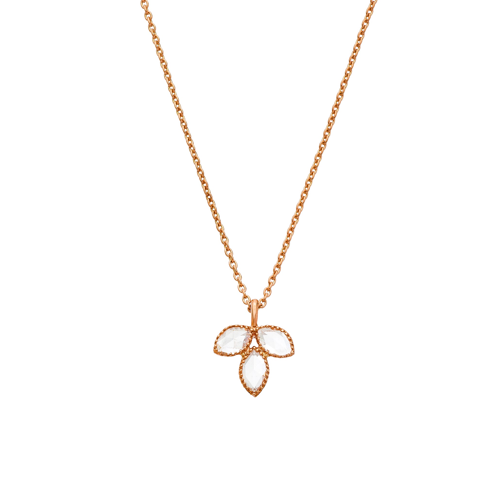 18K ROSE GOLD LILAH WHITE DIAMOND NECKLACE