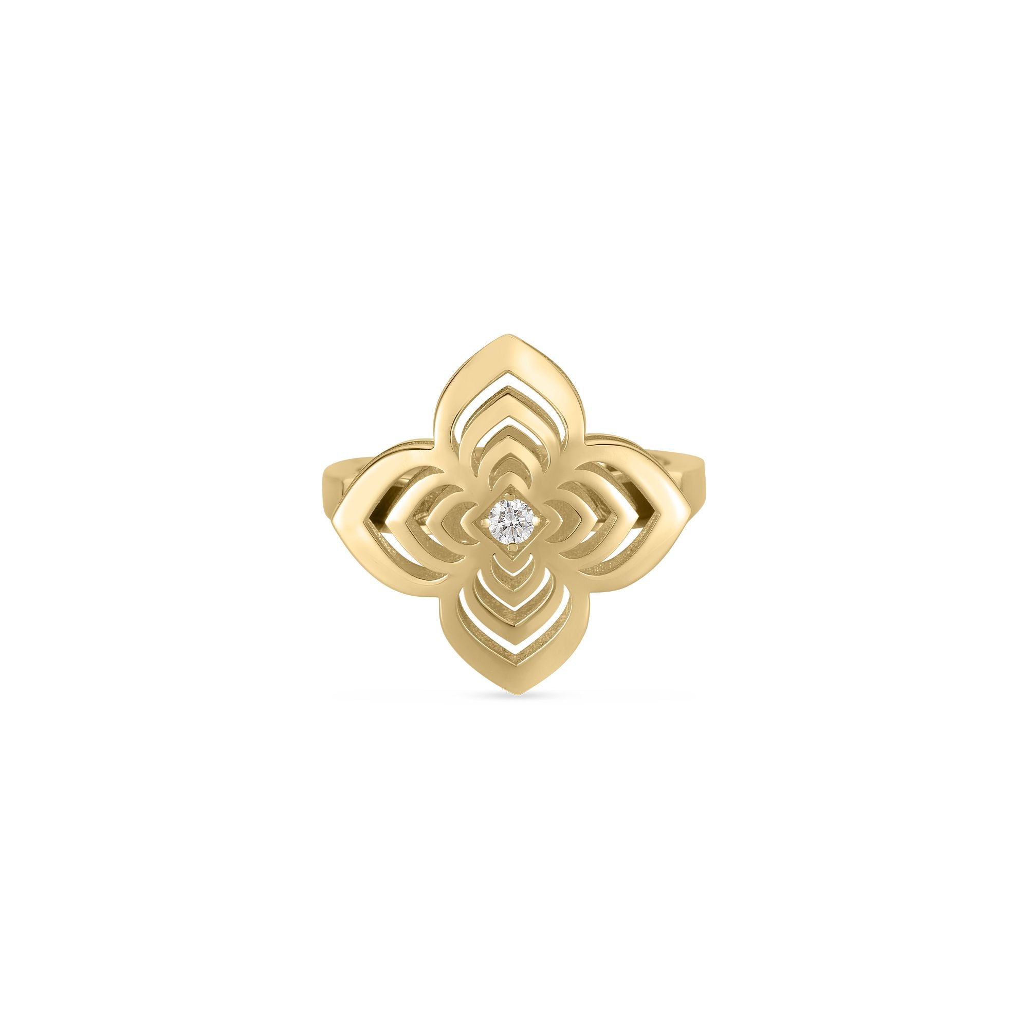 18K YELLOW GOLD AND DIAMOND PALAZZO DUCALE RING