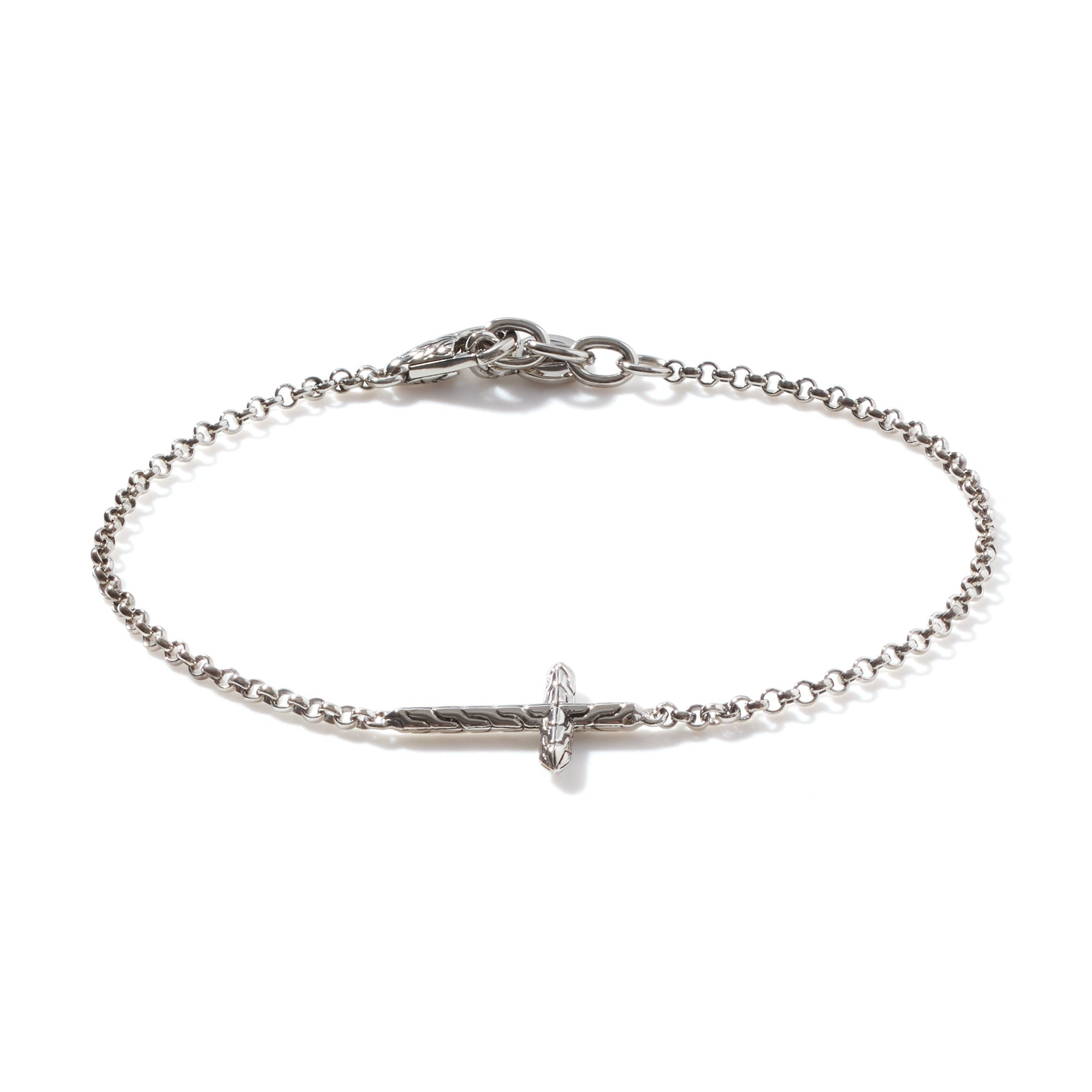 STERLING SILVER CROSS BRACELET