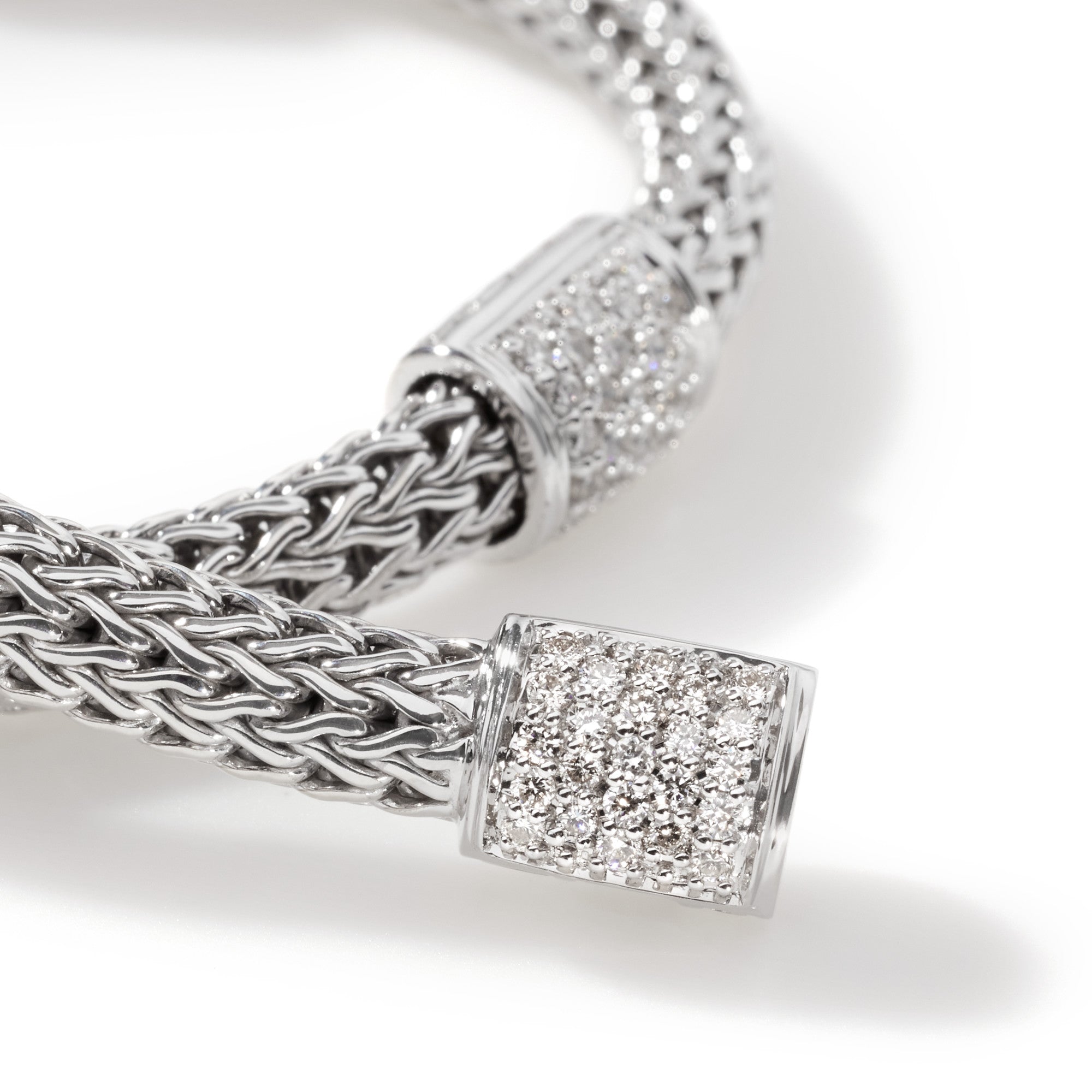 STERLING SILVER ICON BRACELET WITH DIAMONDS