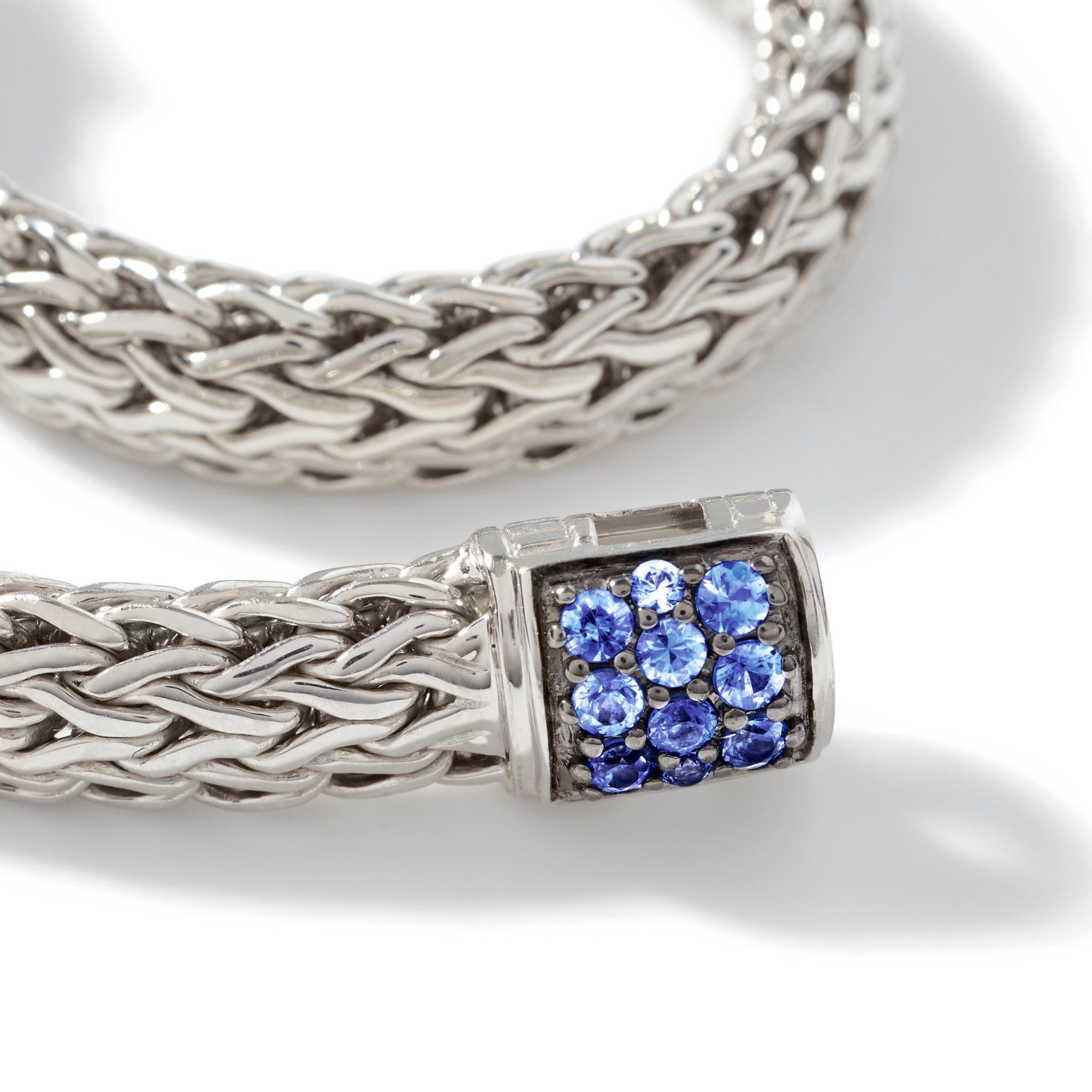 STERLING SILVER AND BLUE SAPPHIRE ICON BRACELET 6.5MM