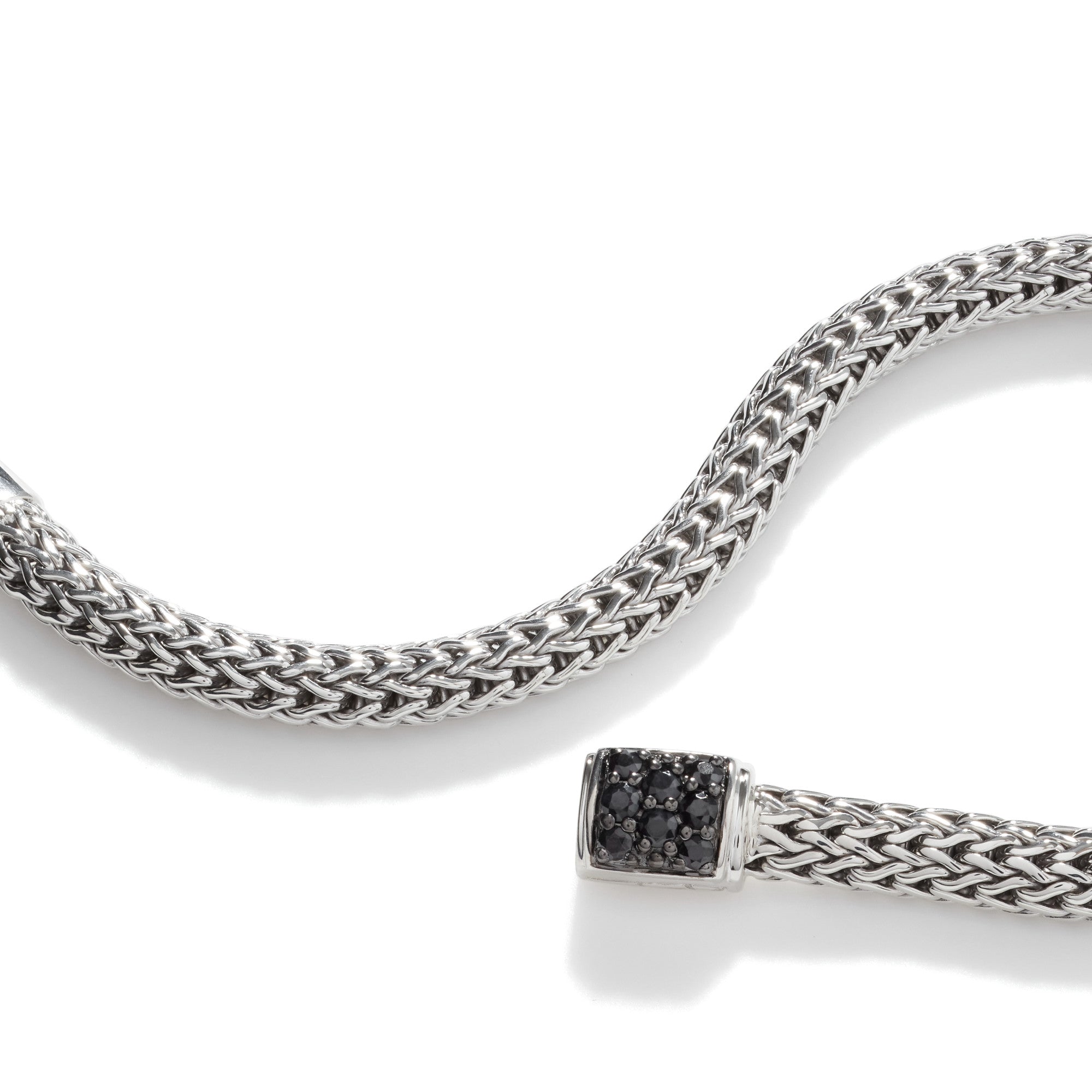 STERLING SILVER AND BLACK SAPPHIRE ICON BRACELET