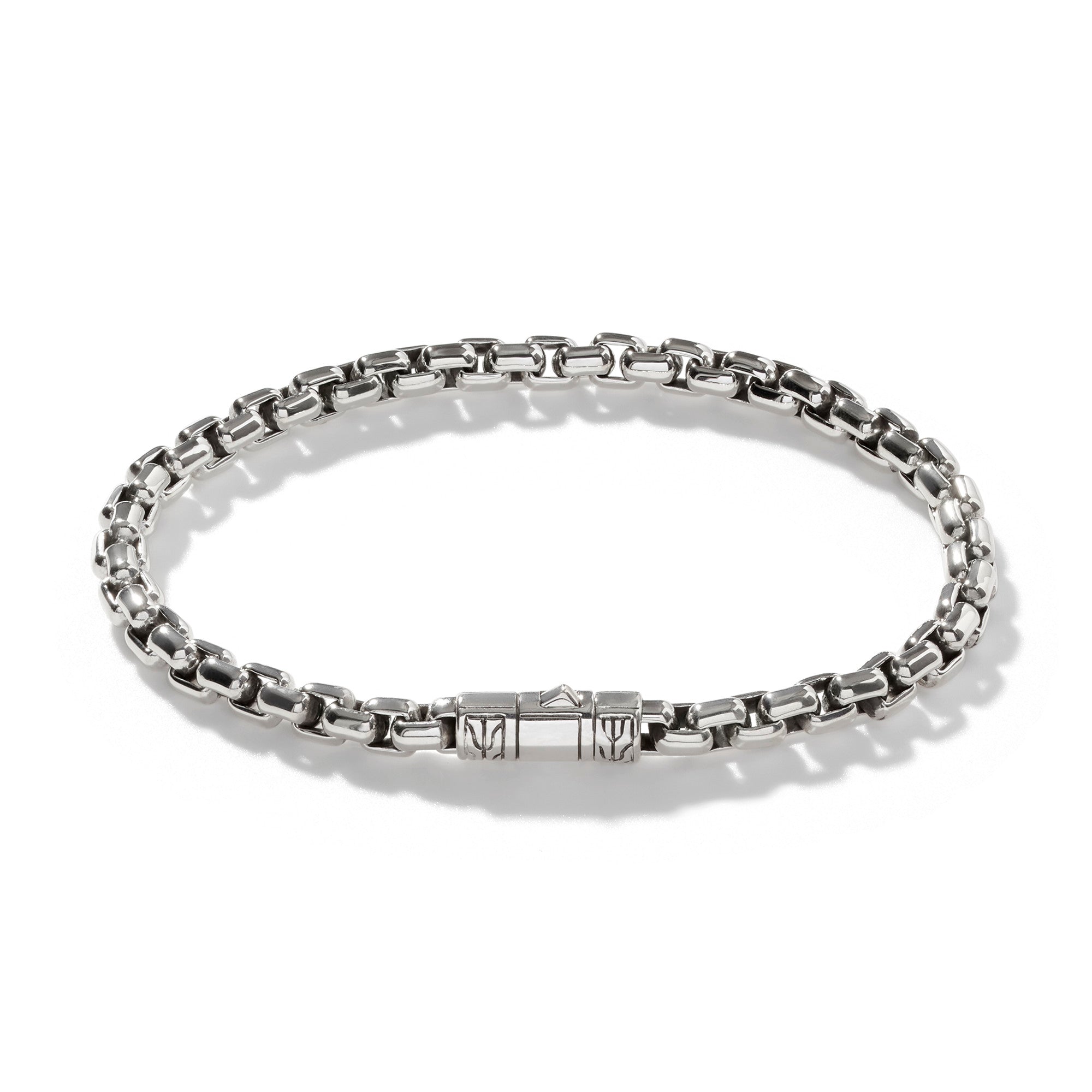 STERLING SILVER 4.8MM BOX CHAIN BRACELET