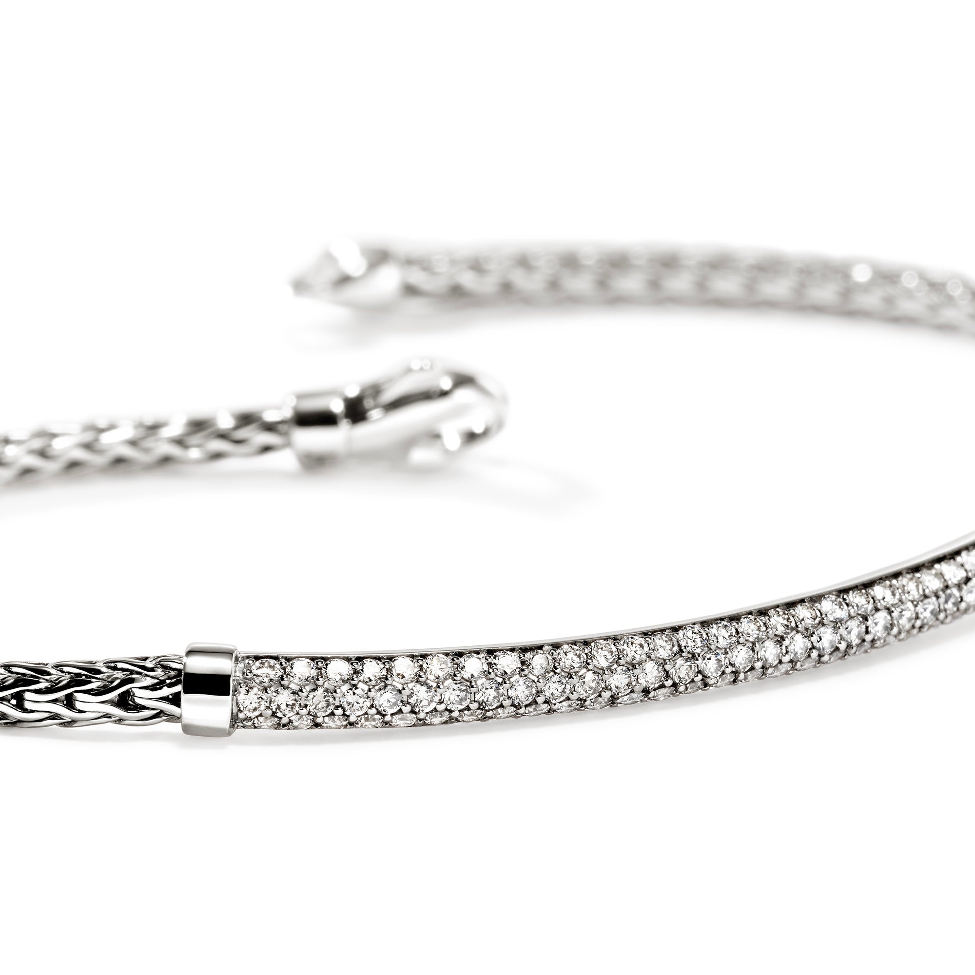 JH Essential Pavé Bracelet, Sterling Silver, Diamonds, 2.5MM