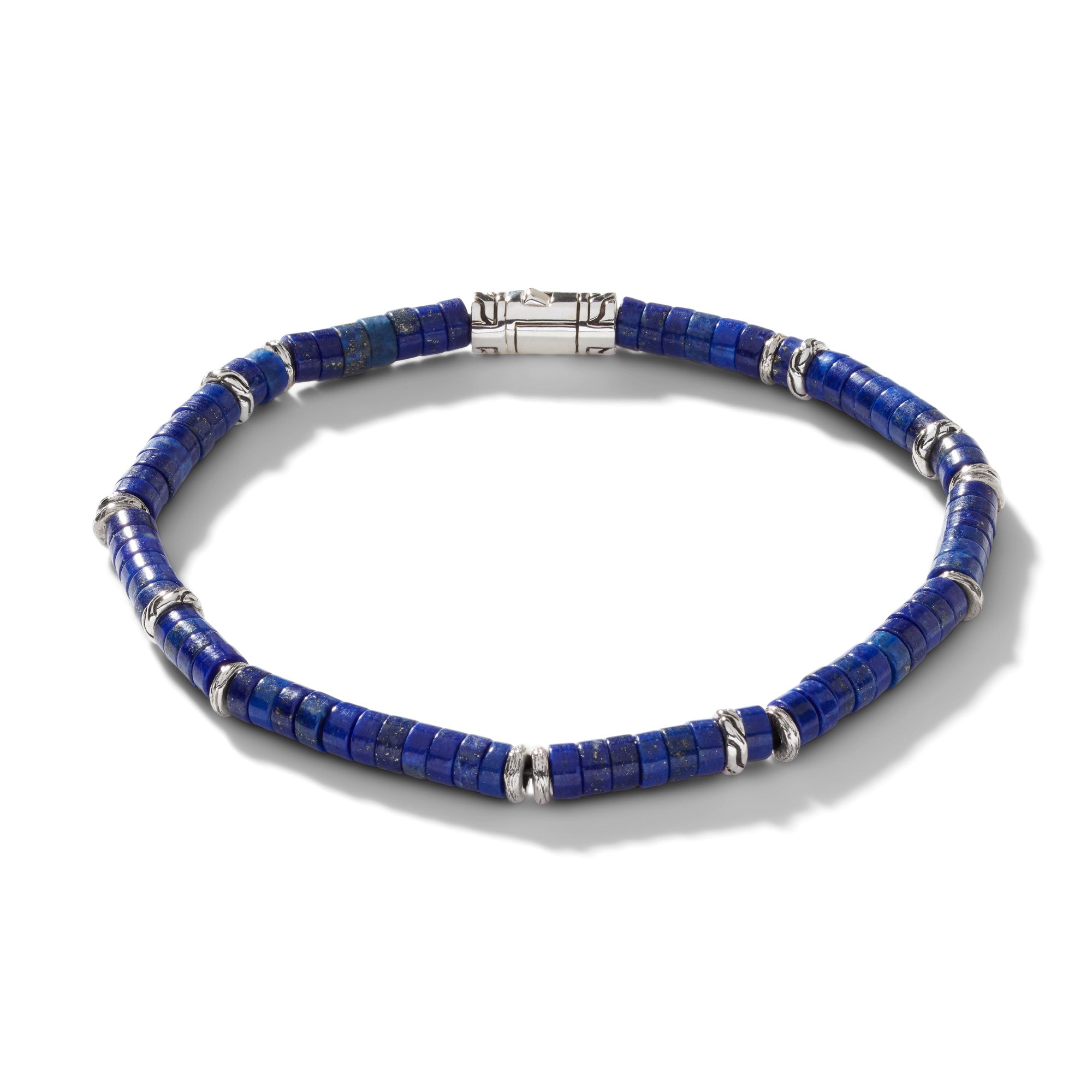 STERLING SILVER LAPIS LAZULI BRACELET 4MM