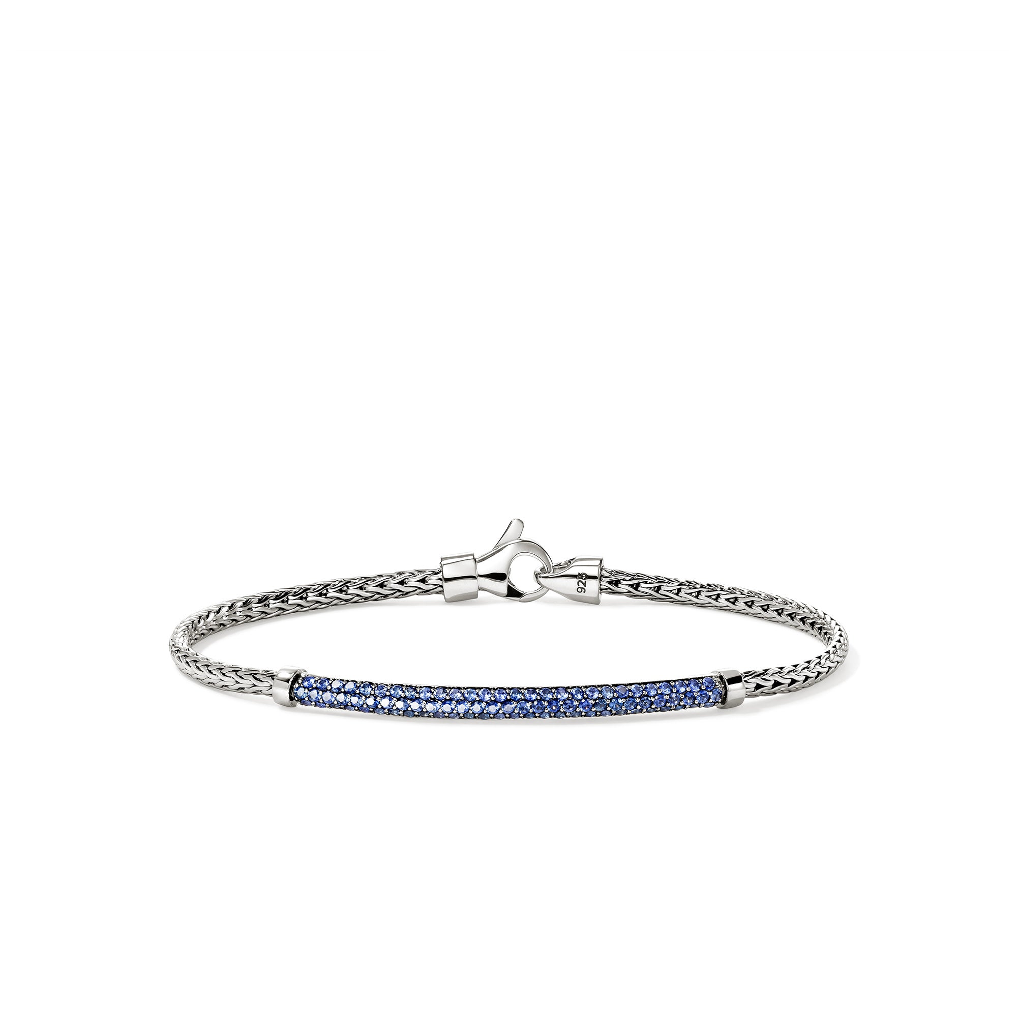 JH Essential Pavé Bracelet, Sterling Silver, Gemstones, 2.5MM