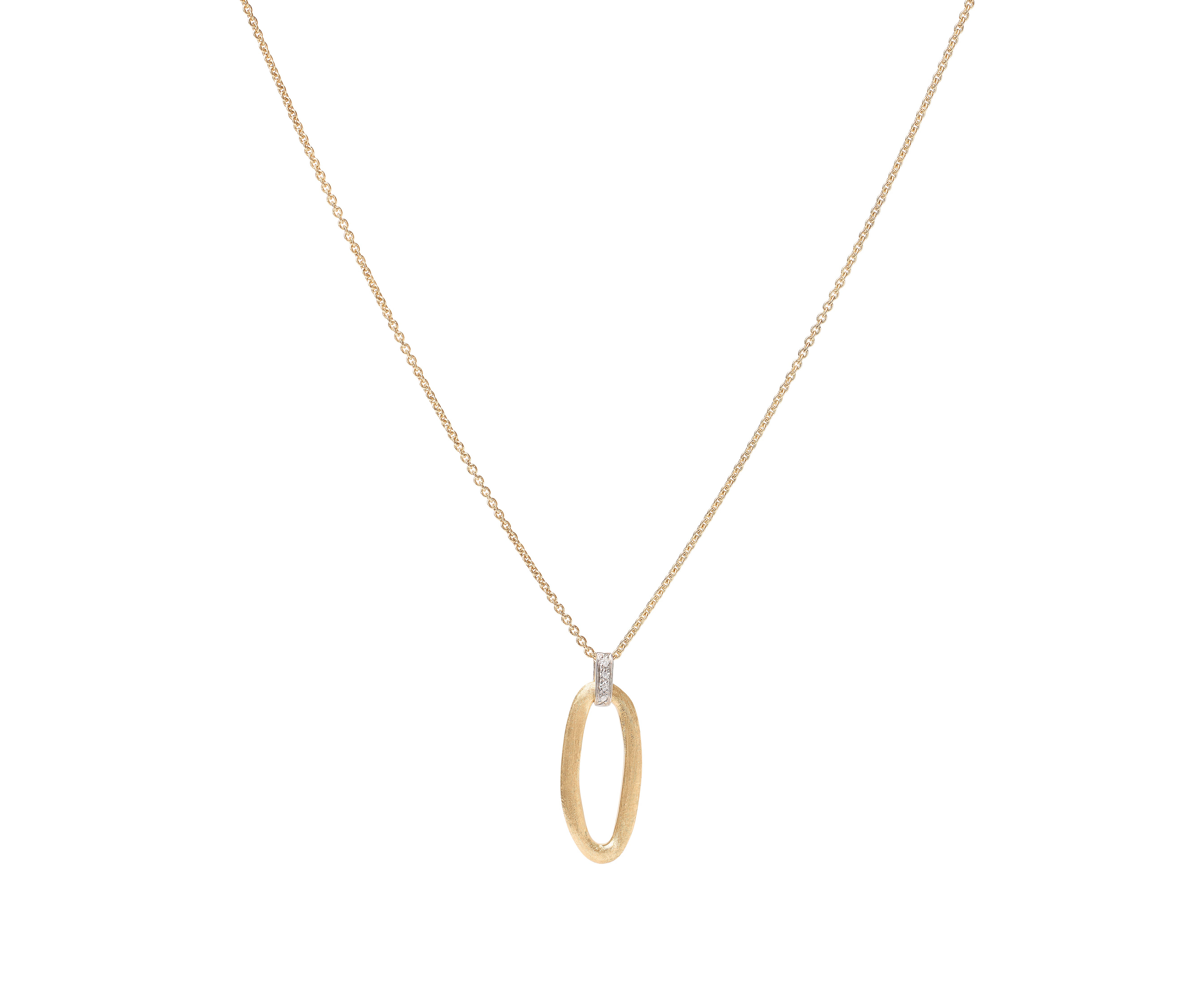 18K YELLOW GOLD PENDANT NECKLACE WITH DIAMOND ACCENT FROM THE JAIPUR COLLECTION