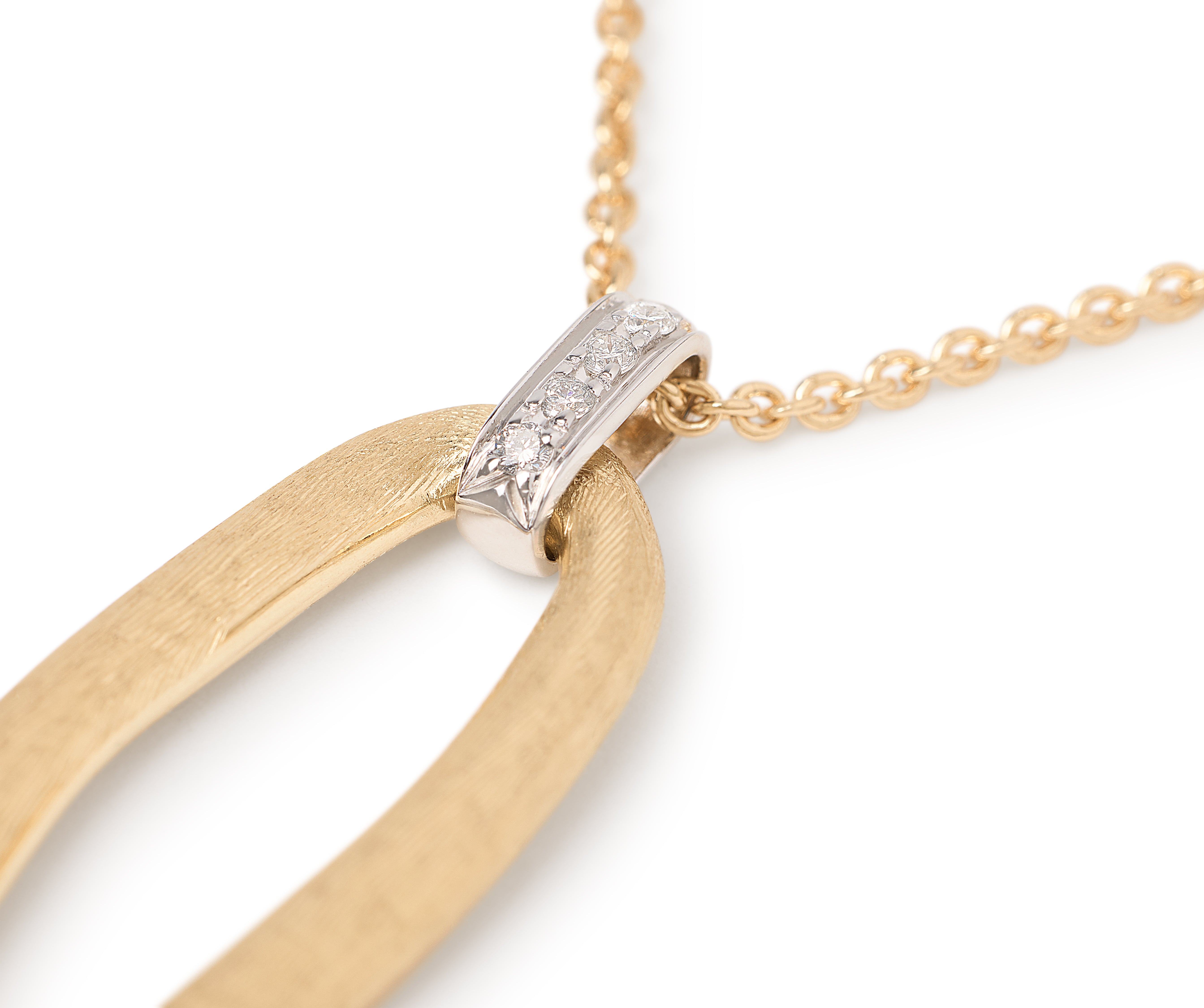 18K YELLOW GOLD PENDANT NECKLACE WITH DIAMOND ACCENT FROM THE JAIPUR COLLECTION