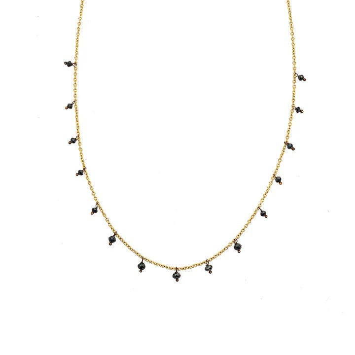 18K YELLOW GOLD ADELINE BLACK DIAMOND CHAIN