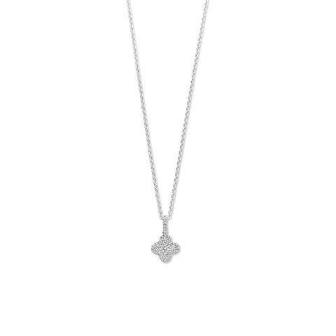 DAMASO 18KW DIAMOND PENDANT NECKLACE