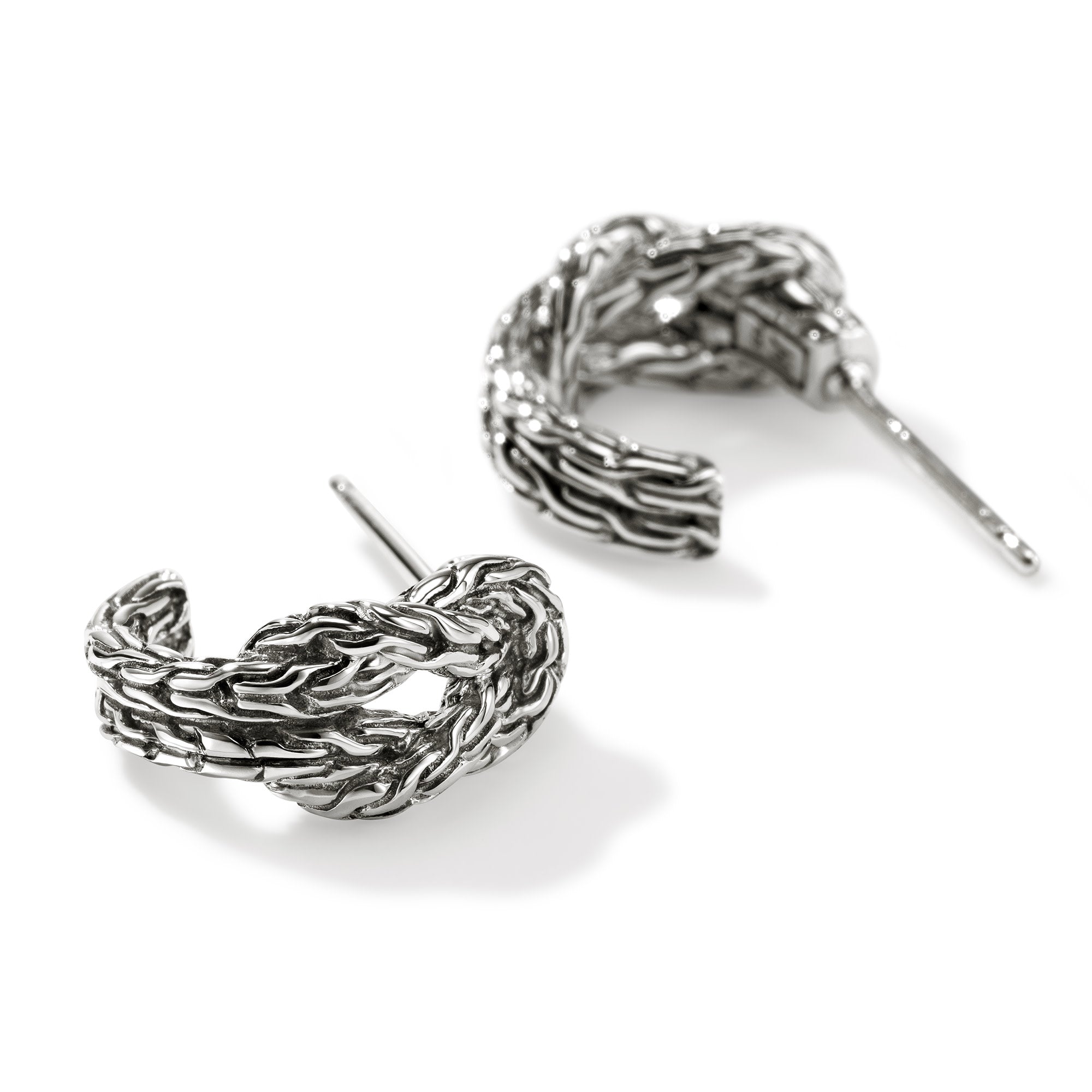 Love Knot Hoop Earring, Sterling Silver, 13MM