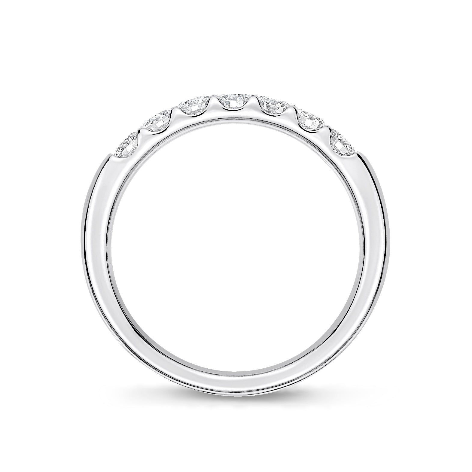 18K WHITE GOLD ODESSA 7-STONE DIAMOND BAND .50CT