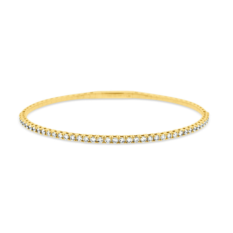 14K YELLOW GOLD DIAMOND FLEX BRACELET