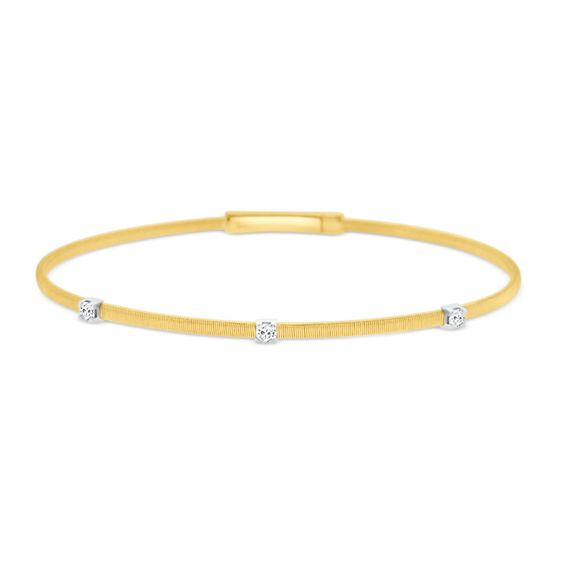 14K YELLOW GOLD DIAMOND FLEX BRACELET