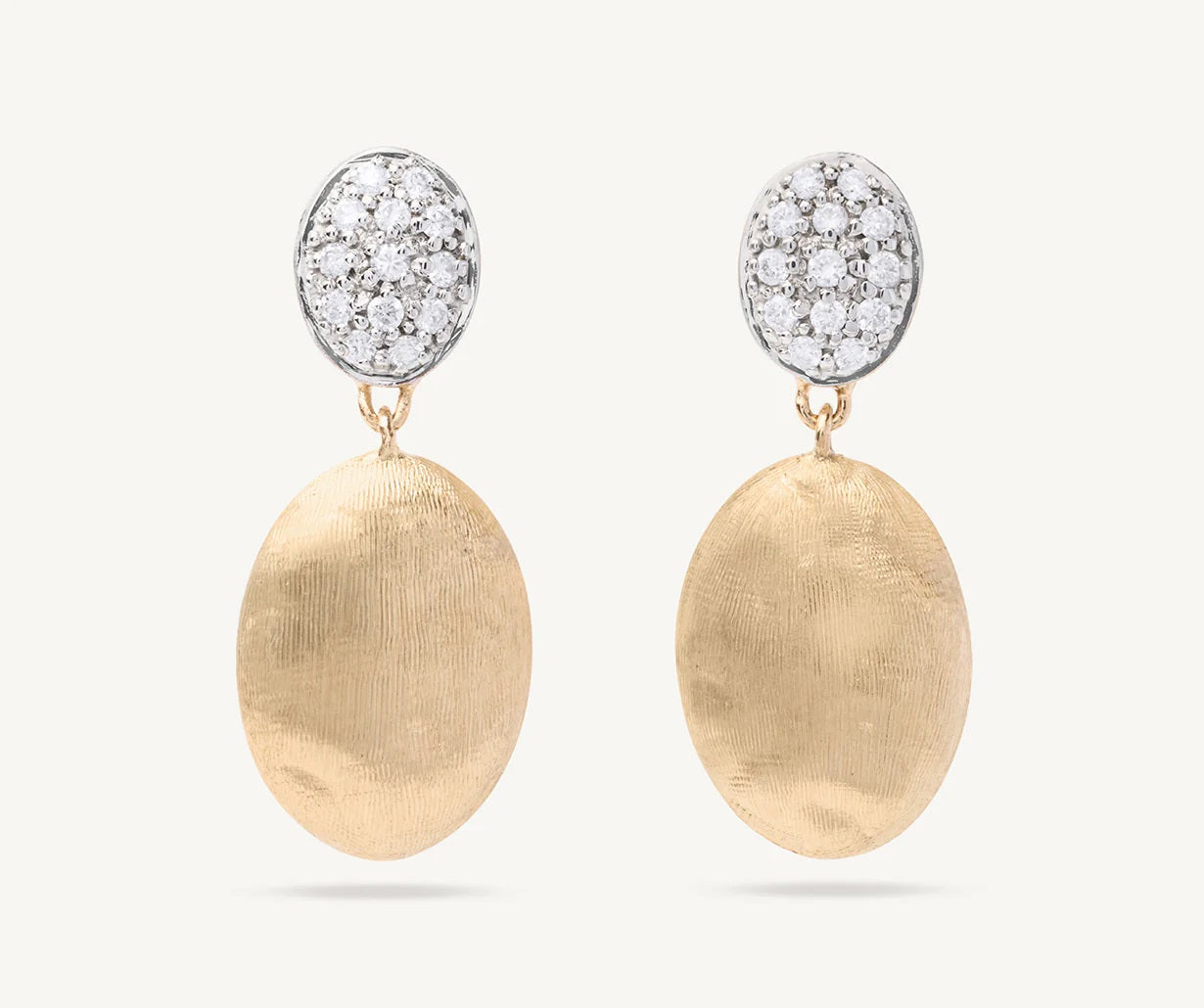 18K YELLOW GOLD & DIAMOND MEDIUM DROP EARRINGS FROM THE SIVIGLIA COLLECTION