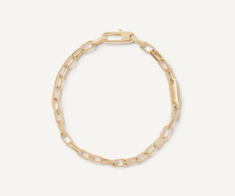 18K YELLOW GOLD COIL OPEN CHAIN MINI LINK BRACELET