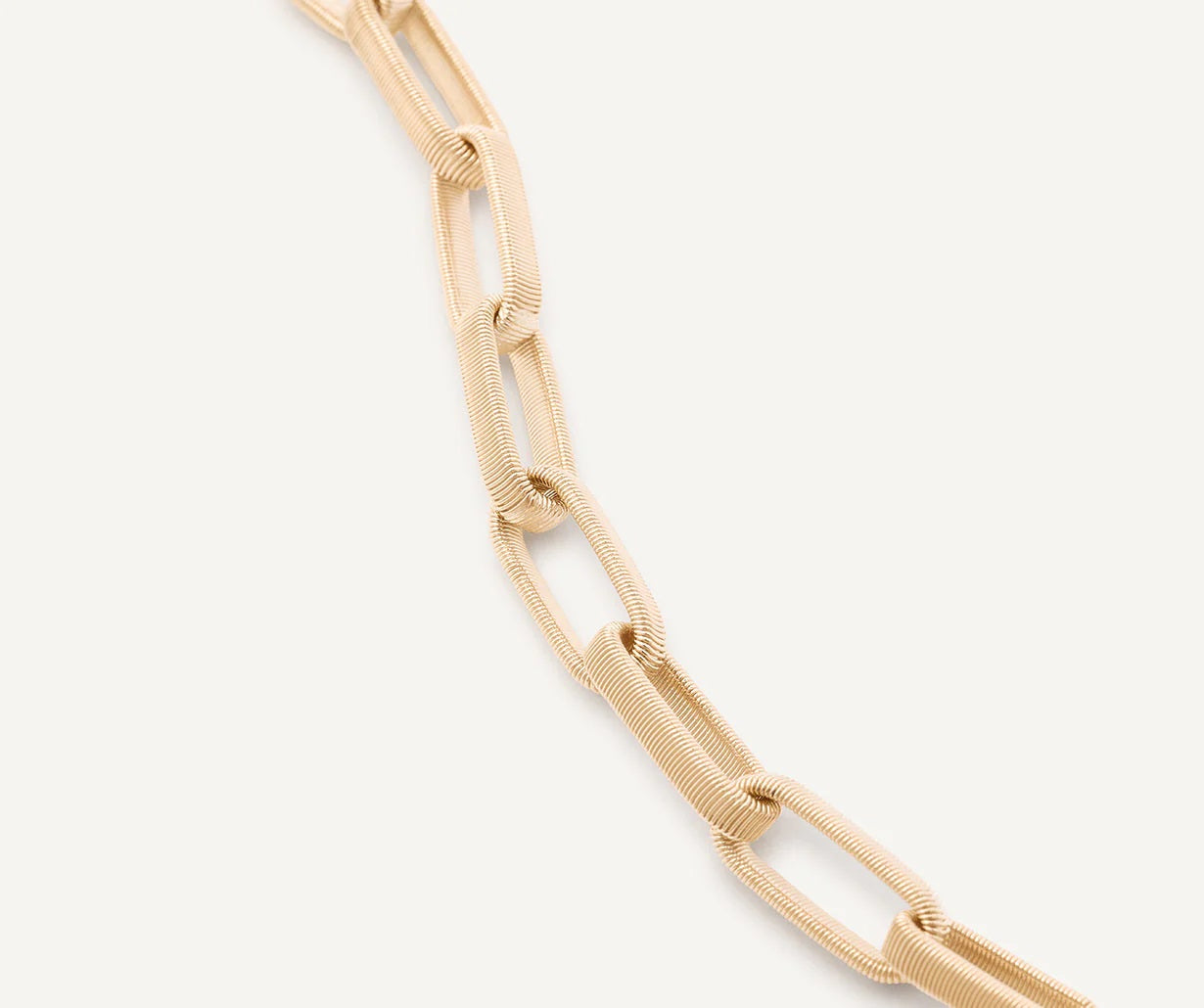 Uomo Collection 18K Yellow Gold Coil Open Chain Link Bracelet