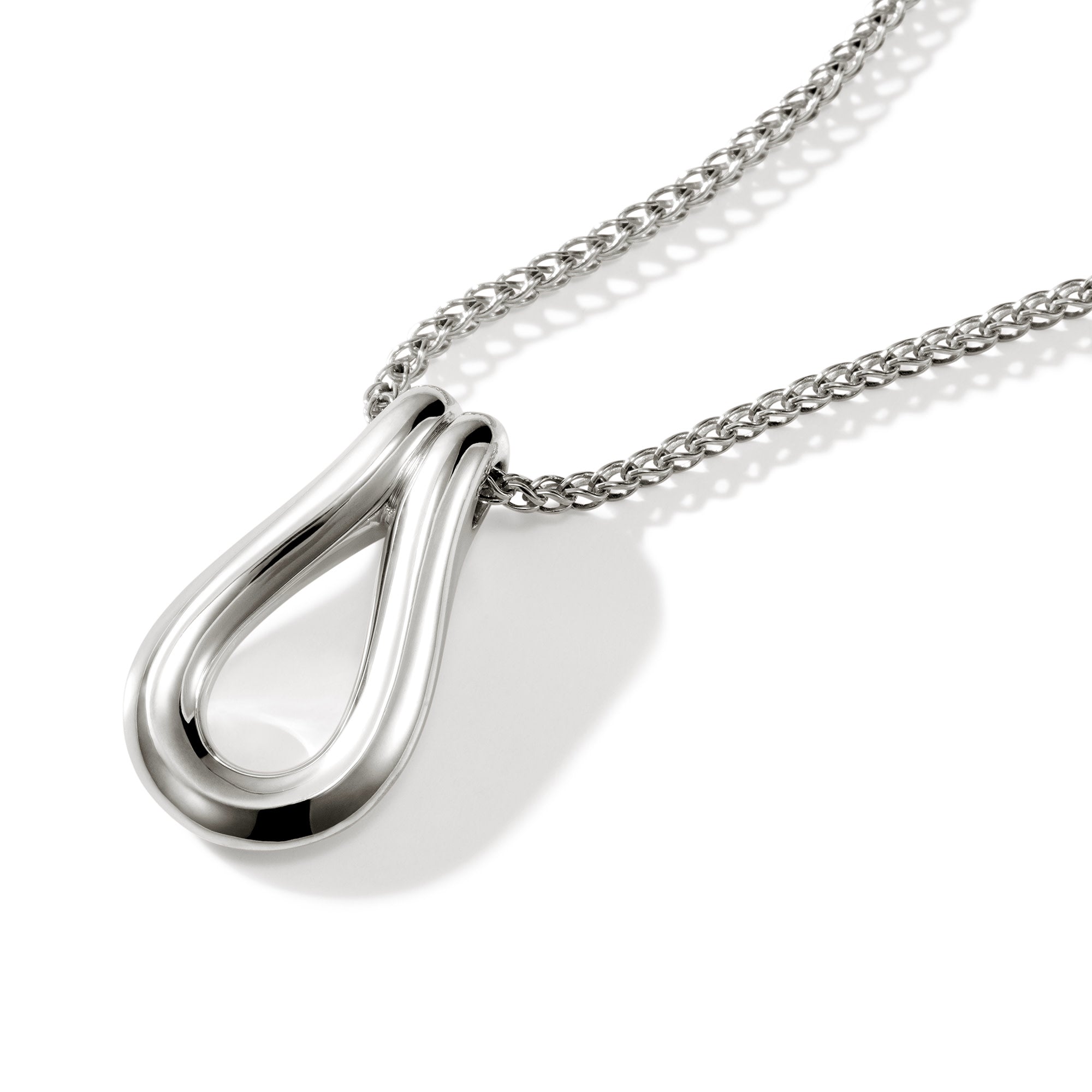 Surf Pendant Necklace, Sterling Silver