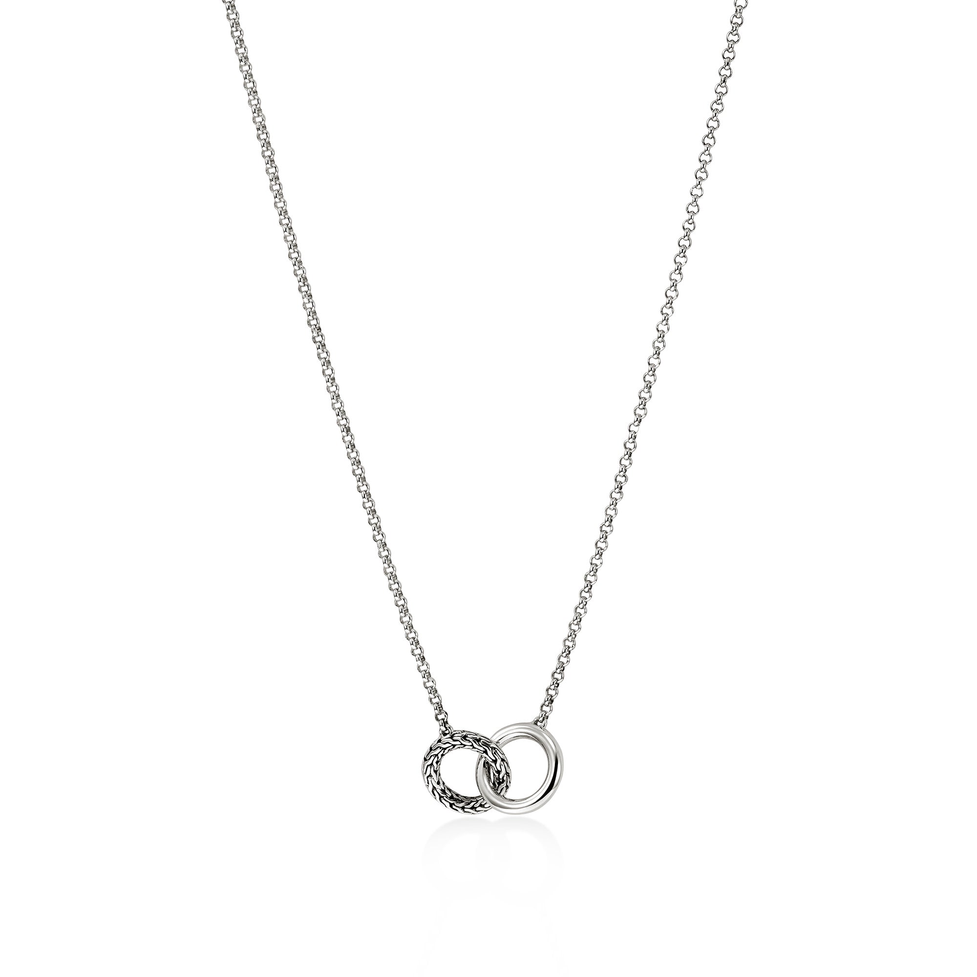 JH Essential Linked Necklace, Sterling Silver, 2MM