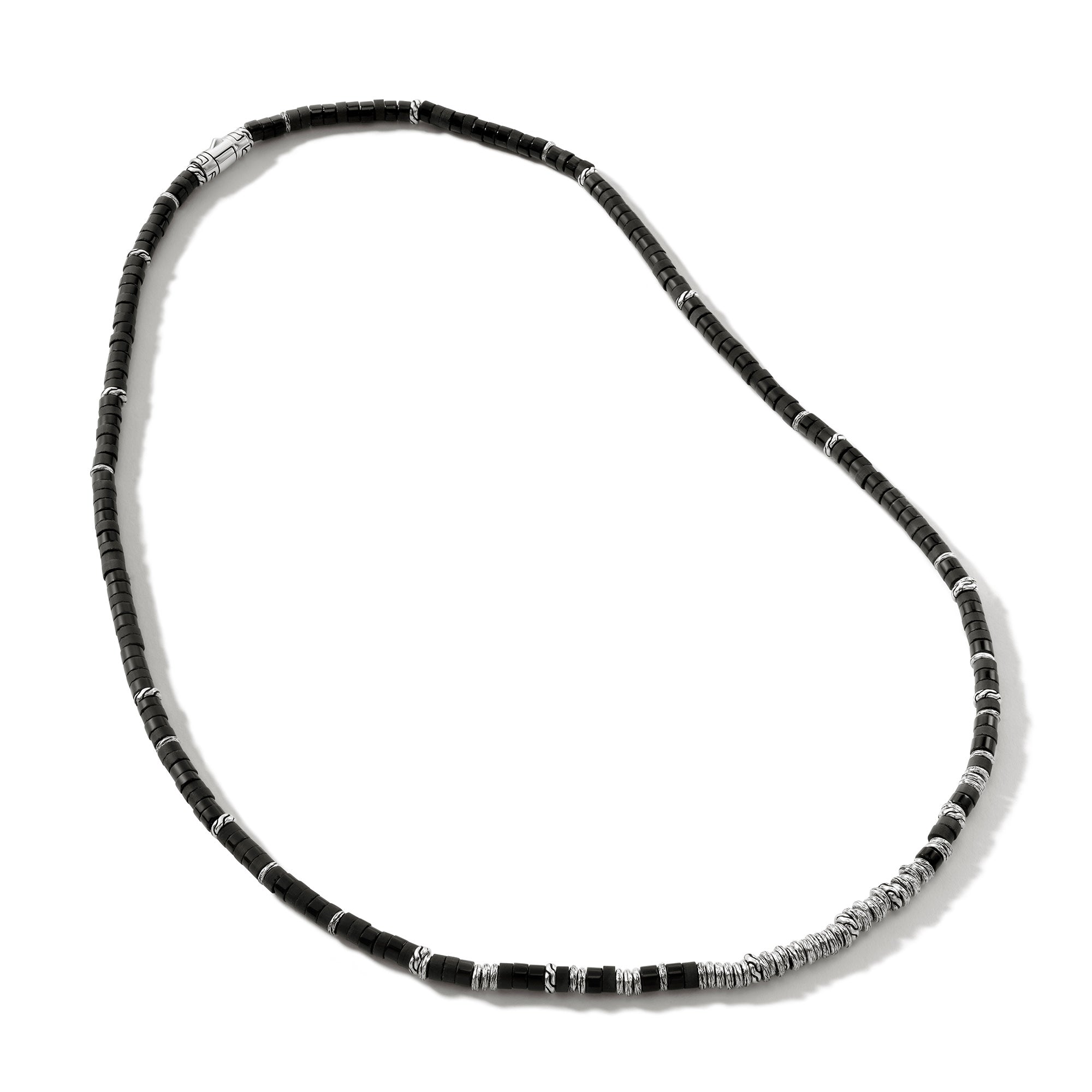 STERLING SILVER BLACK ONYX NECKLACE