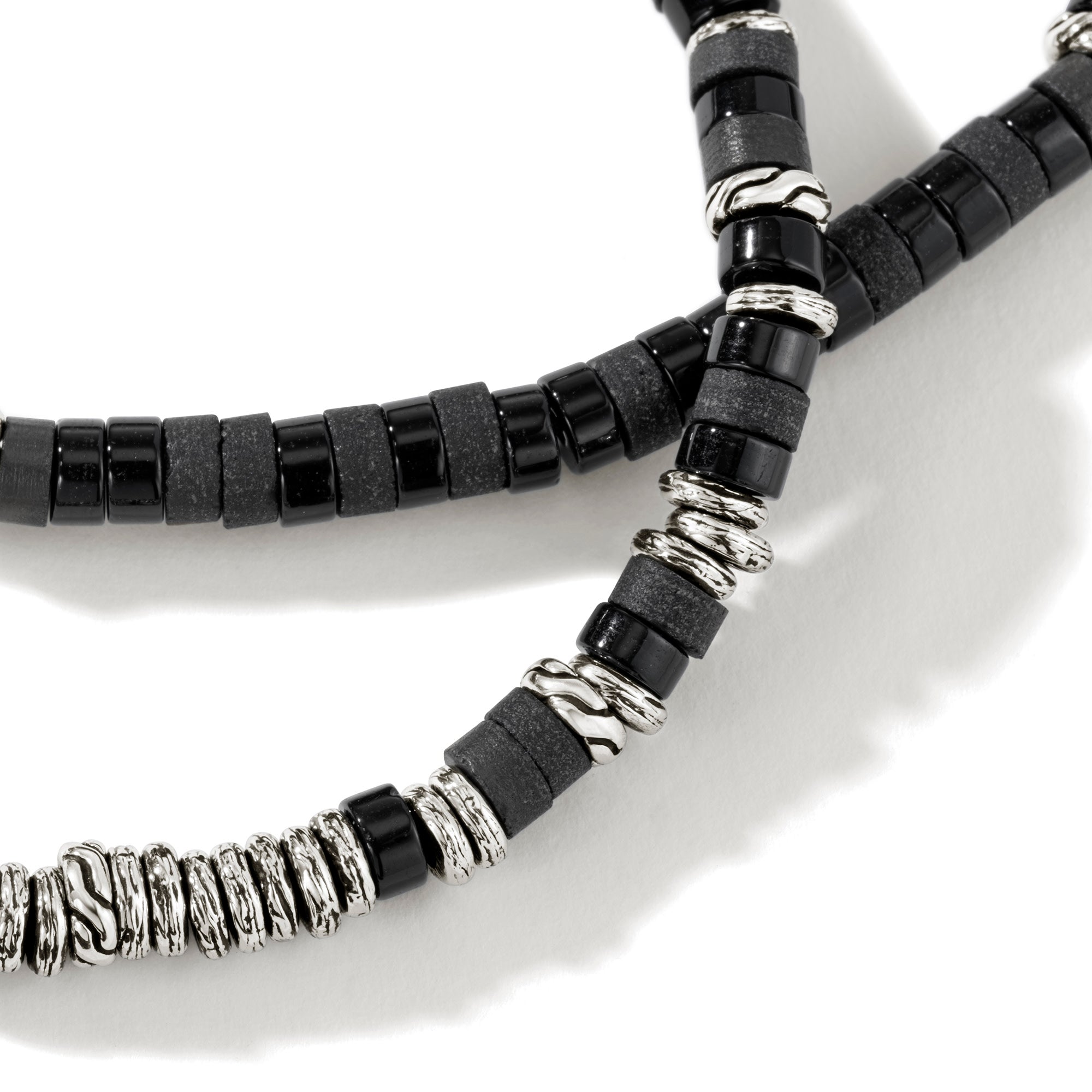 STERLING SILVER BLACK ONYX NECKLACE