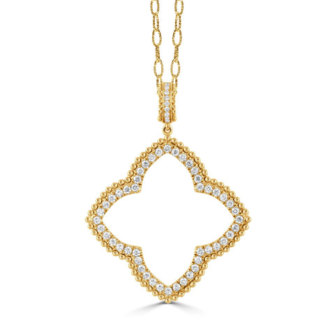 18K YELLOW GOLD DIAMOND PENDANT