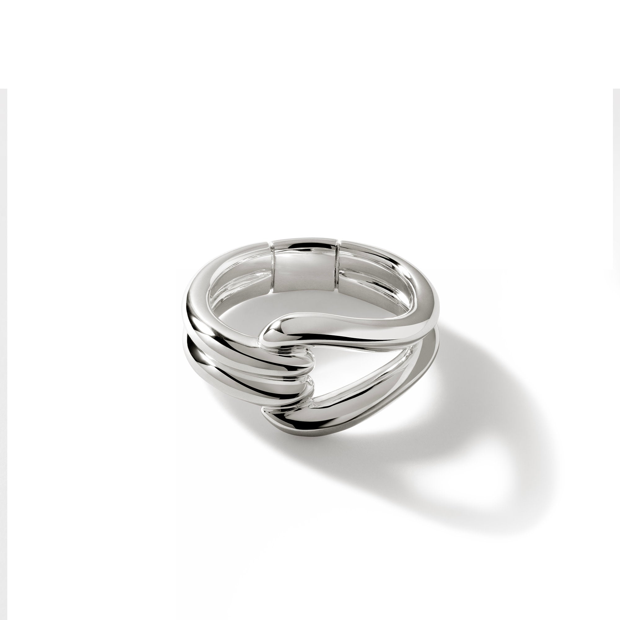 Surf Link Ring, Sterling Silver