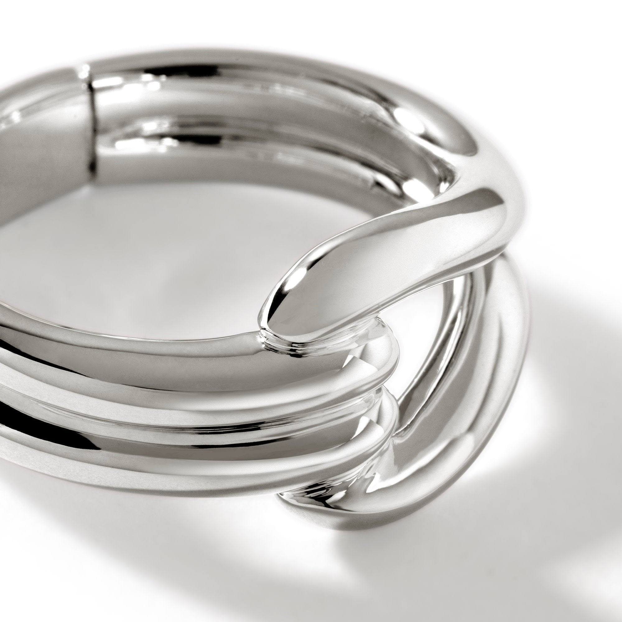 Surf Link Ring, Sterling Silver