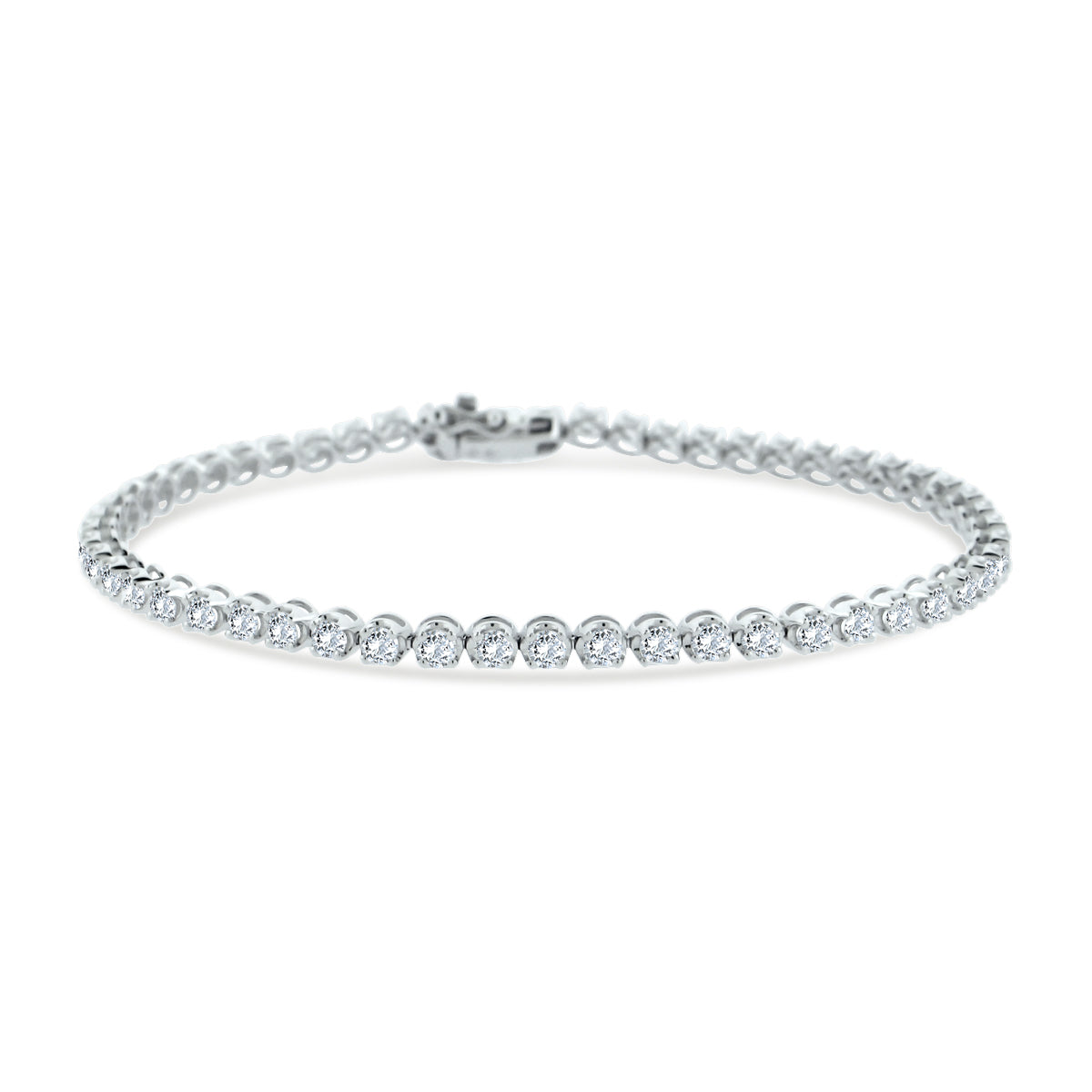 18KW DIAMOND TENNIS BRACELET 2.76CT