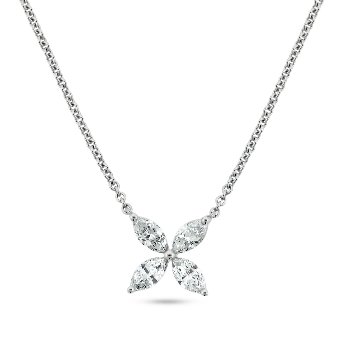 18KW DIAMOND STAR NECKLACE .78CT