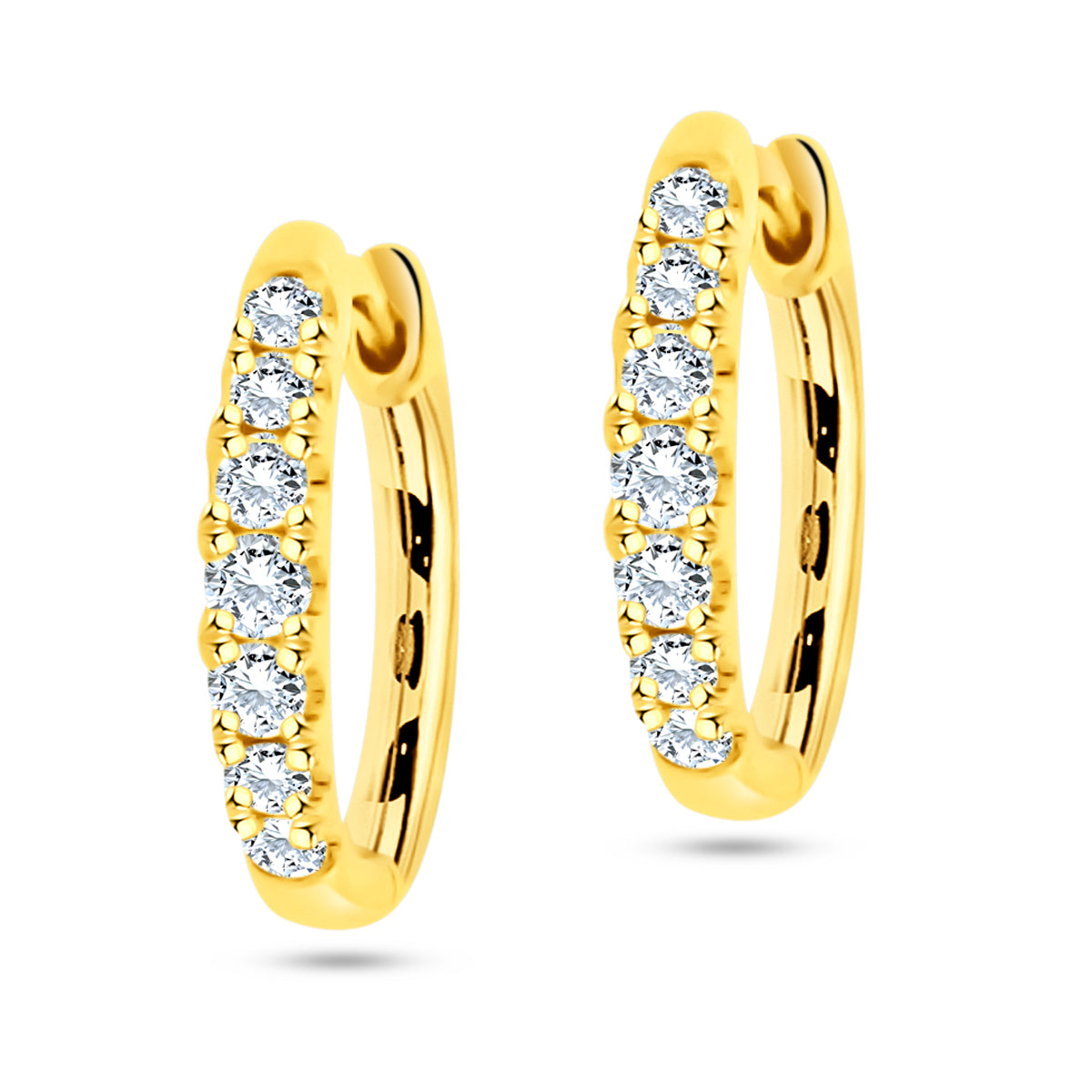 18KY DIAMOND HOOPS .23CT