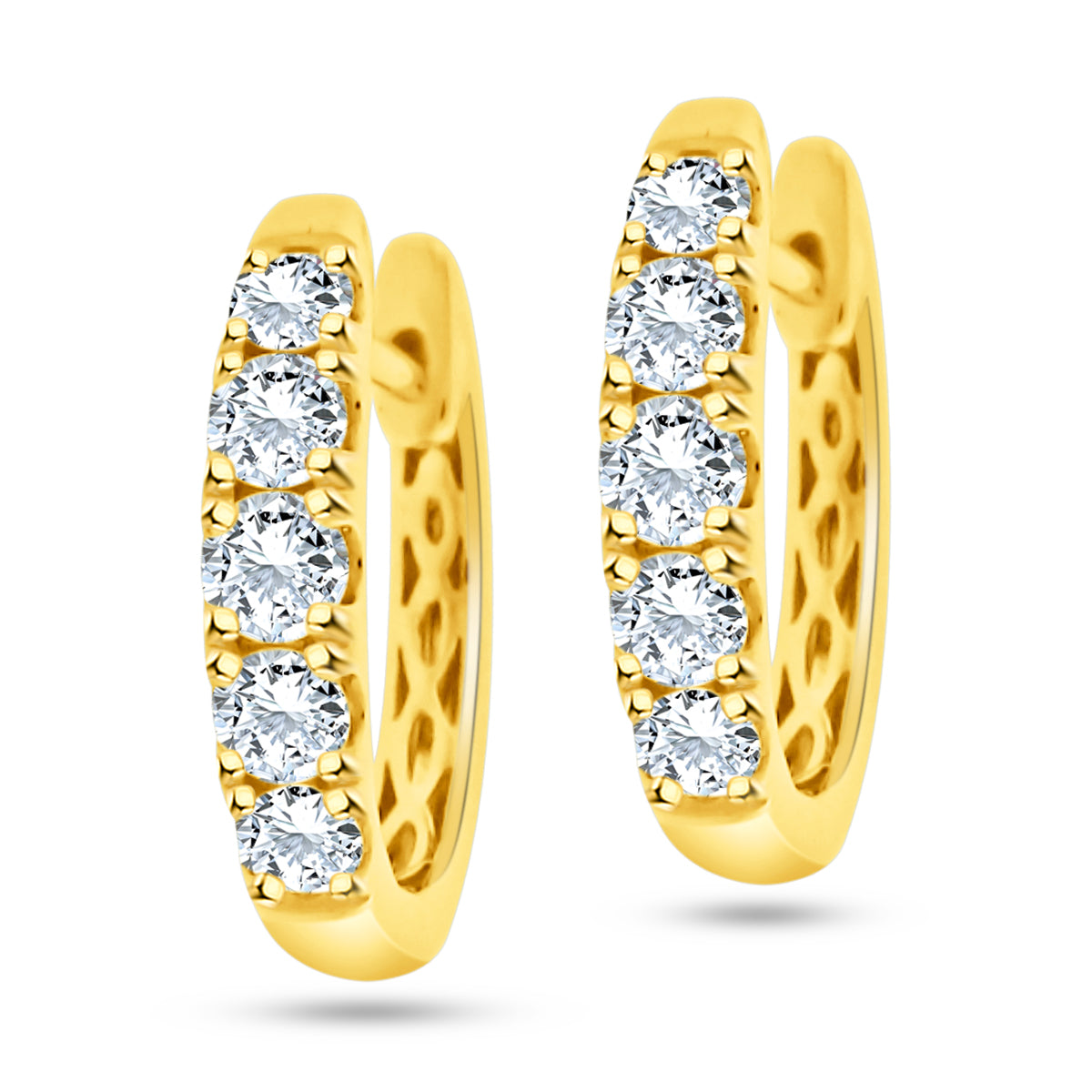 Louise d'Or Coin 18-karat gold diamond hoop earring – Millo