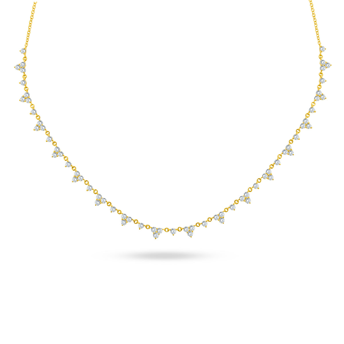 18KY PETITE RIVIERA DIAMOND NECKLACE 1.85CT