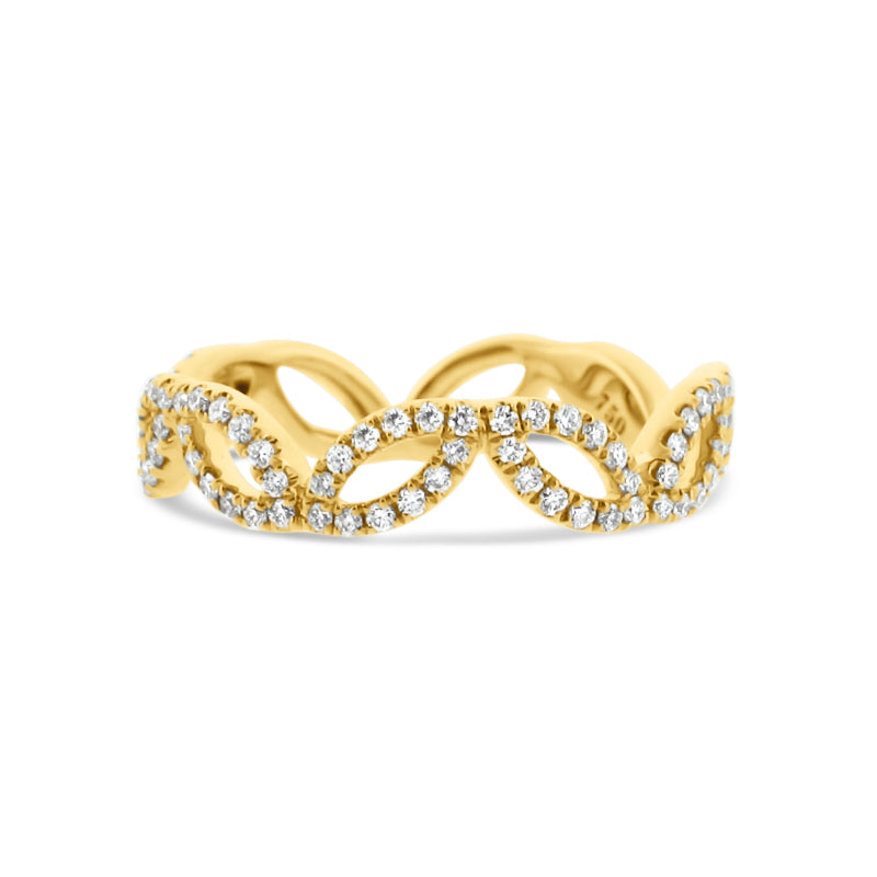 PRIVE' 18K YELLOW GOLD DIAMOND JULIETTE BAND