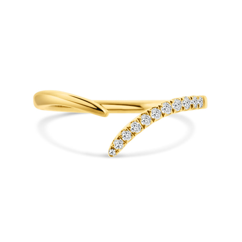 PRIVE' 14K YELLOW GOLD DIAMOND ECLIPSE BAND