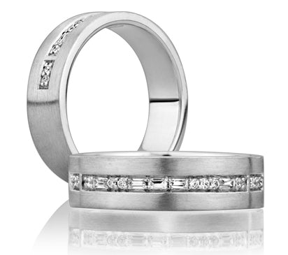 A.JAFFE METROPOLITAN I LOVE YOU - MORSE CODE, MEN'S DIAMOND RING 0.16