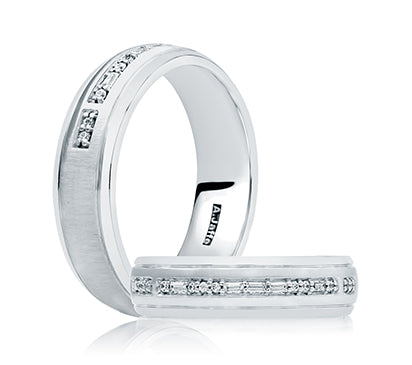 A.JAFFE METROPOLITAN I LOVE YOU - MORSE CODE, MEN'S DIAMOND RING 0.19