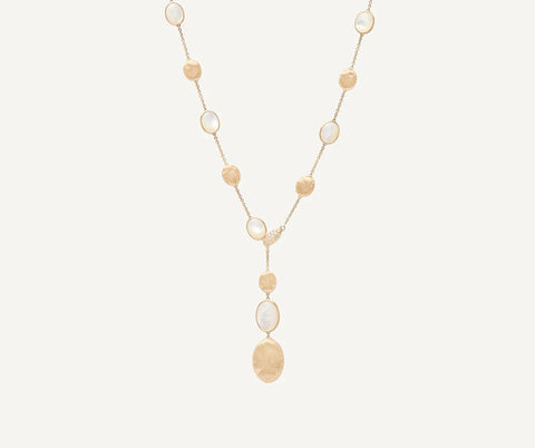 MARCO BICEGO 18KY SIVIGLIA MOTHER OF PEARL NECKLACE 18.5