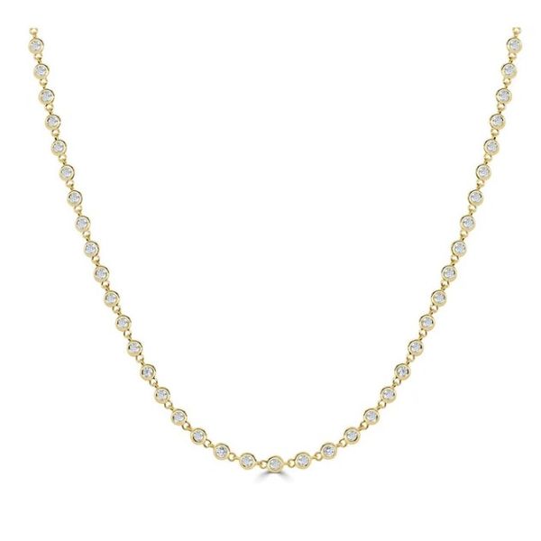 14K YELLOW GOLD 2.54 CTTW DIAMOND BY THE YARD 18 INCHES