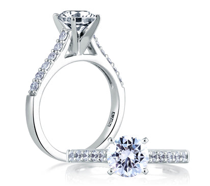 A.JAFFE CLASSICS CATHEDRAL CLASSIC ENGAGEMENT RING 0.3             (not including center stone)