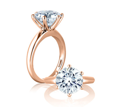 A.JAFFE CLASSICS CLASSIC 6 PRONG SOLITAIRE ENGAGEMENT RING