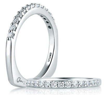 A.JAFFE METROPOLITAN CLASSIC SIGNATURE FIFTEEN DIAMOND SHARED PRONG BAND 0.26