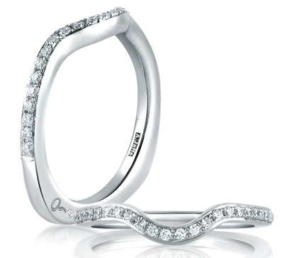 A.JAFFE METROPOLITAN PERFECT FIT PAVÉ SIGNATURE CONTOUR BAND 0.22