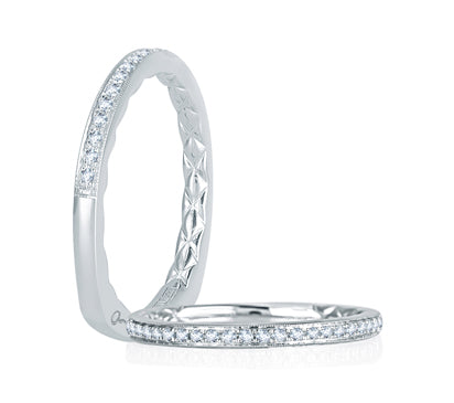 A.JAFFE QUILTED COLLECTION DELICATE QUILTED ANNIVERSARY BAND 0.16