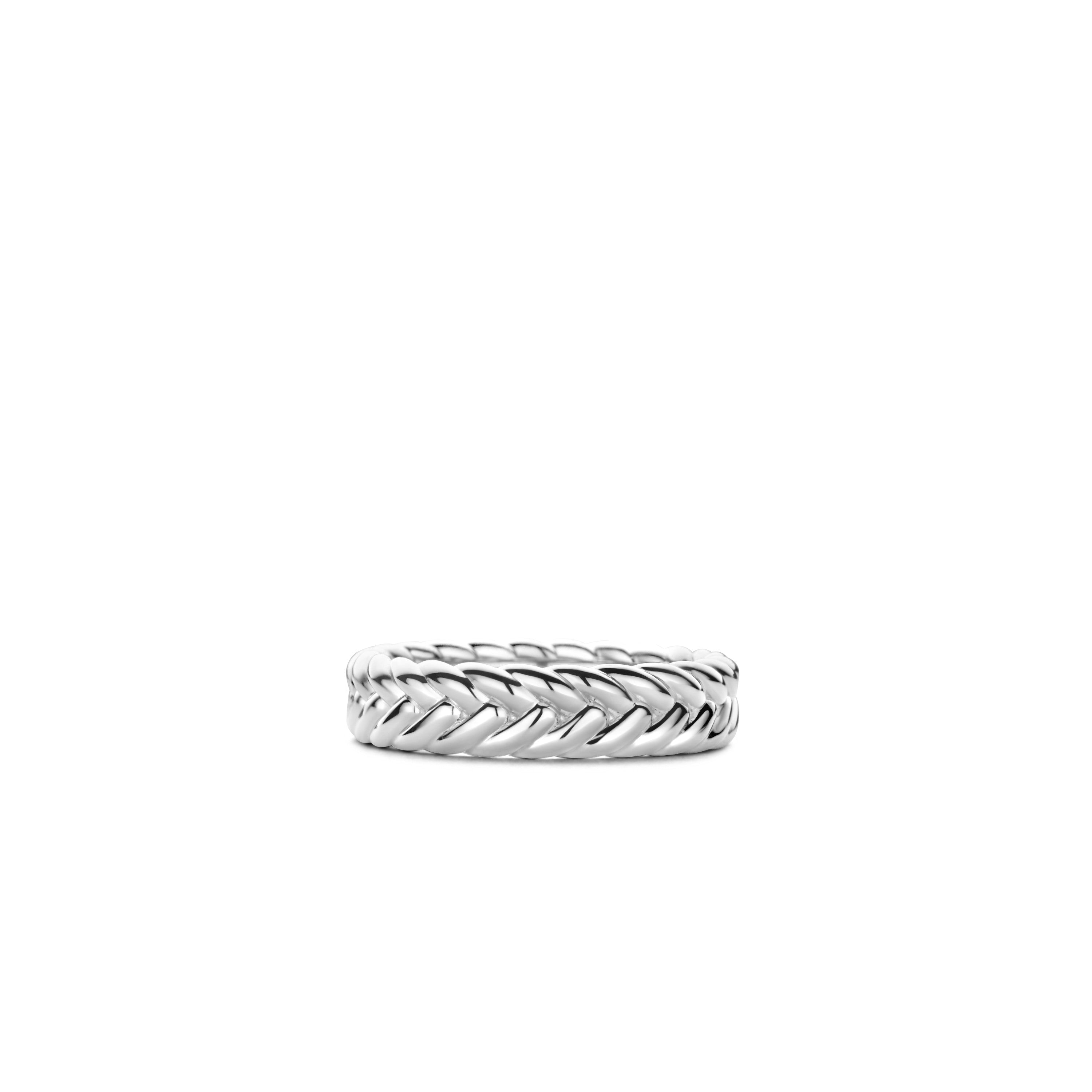 Tisento Milano Sterling Silver rhodium plated SilverRing Finger Size 7.75