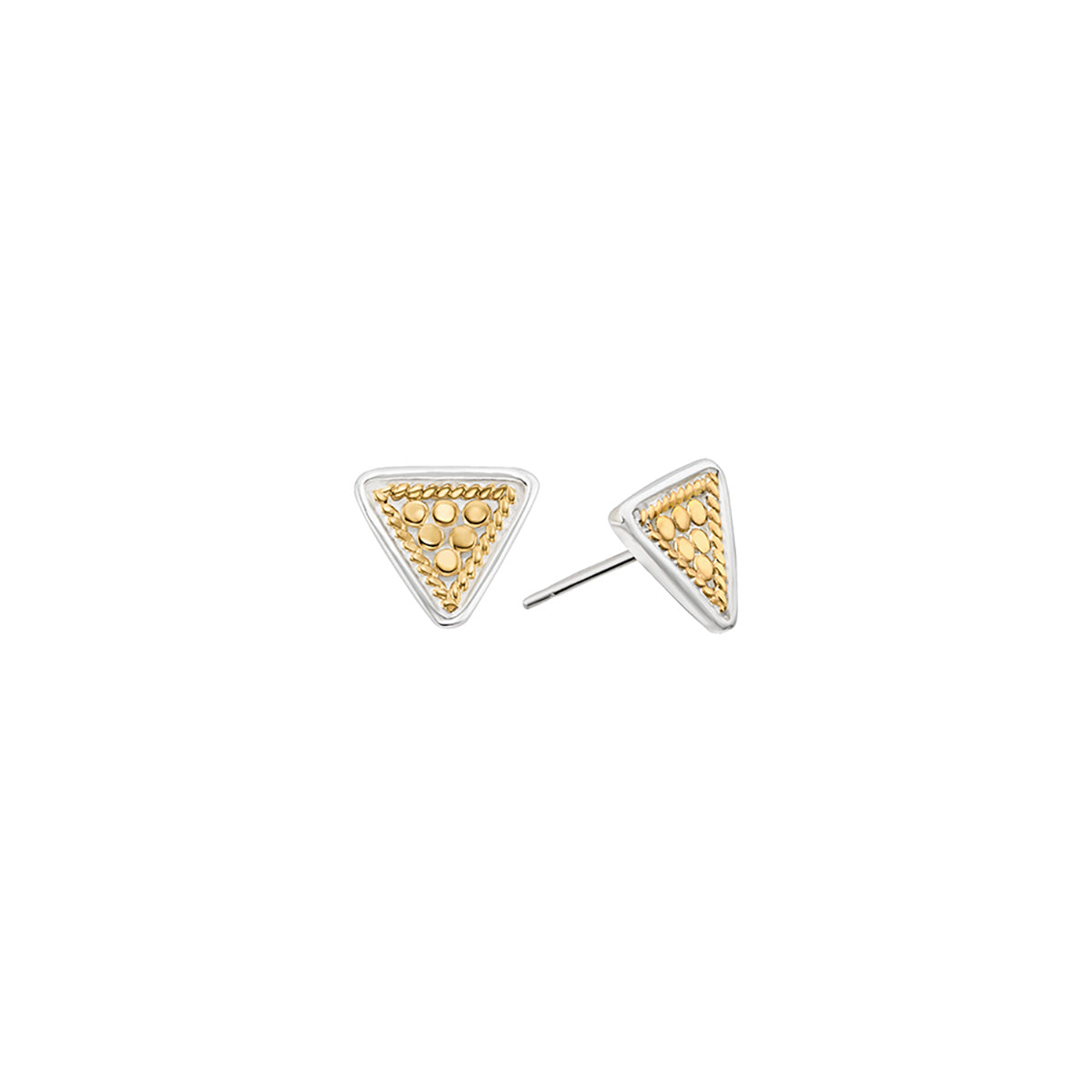 Ana Beck 18kt gold plated and sterling silver Triangle Stud Earrings - Gold