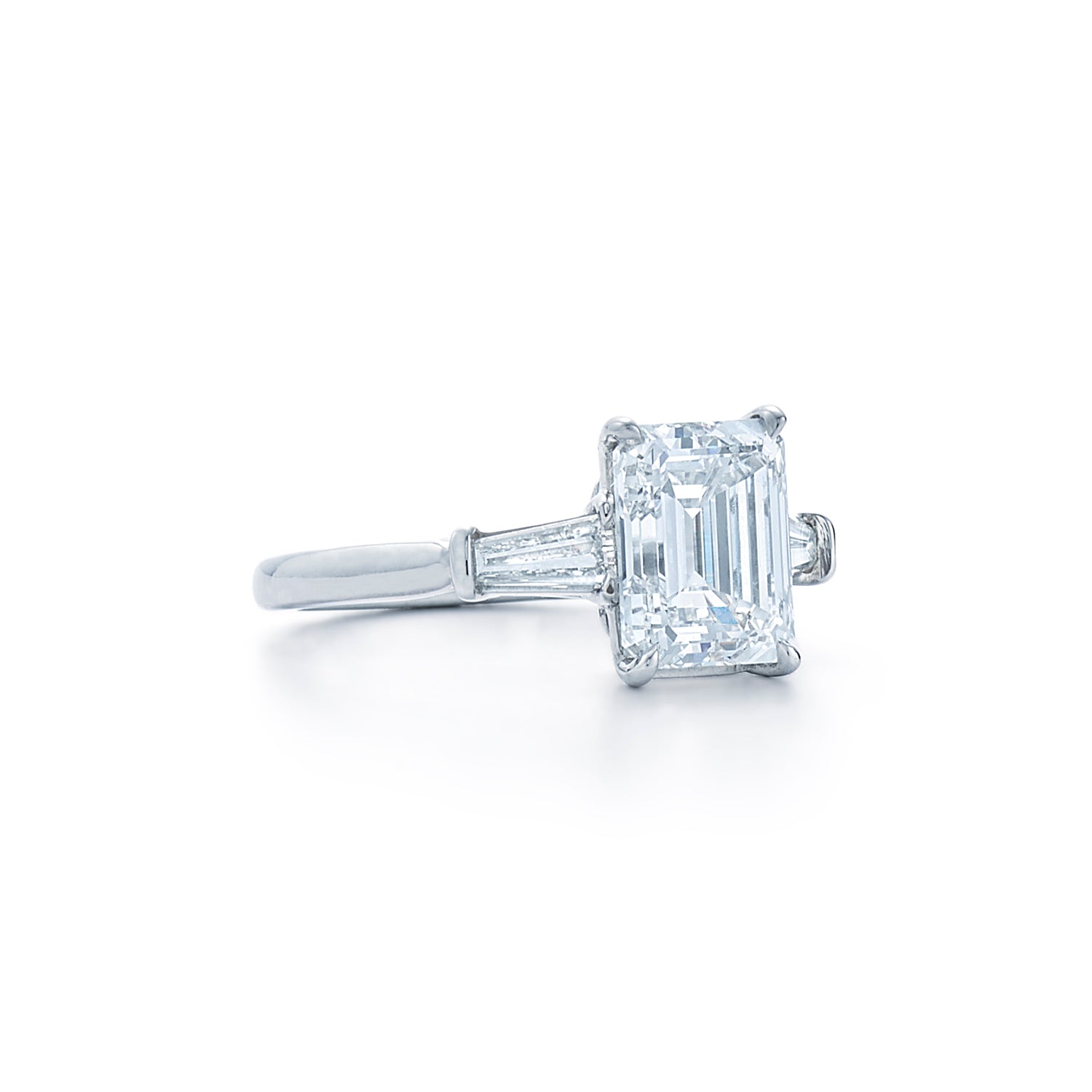 Kwiat Emerald Cut Diamond Engagement Ring