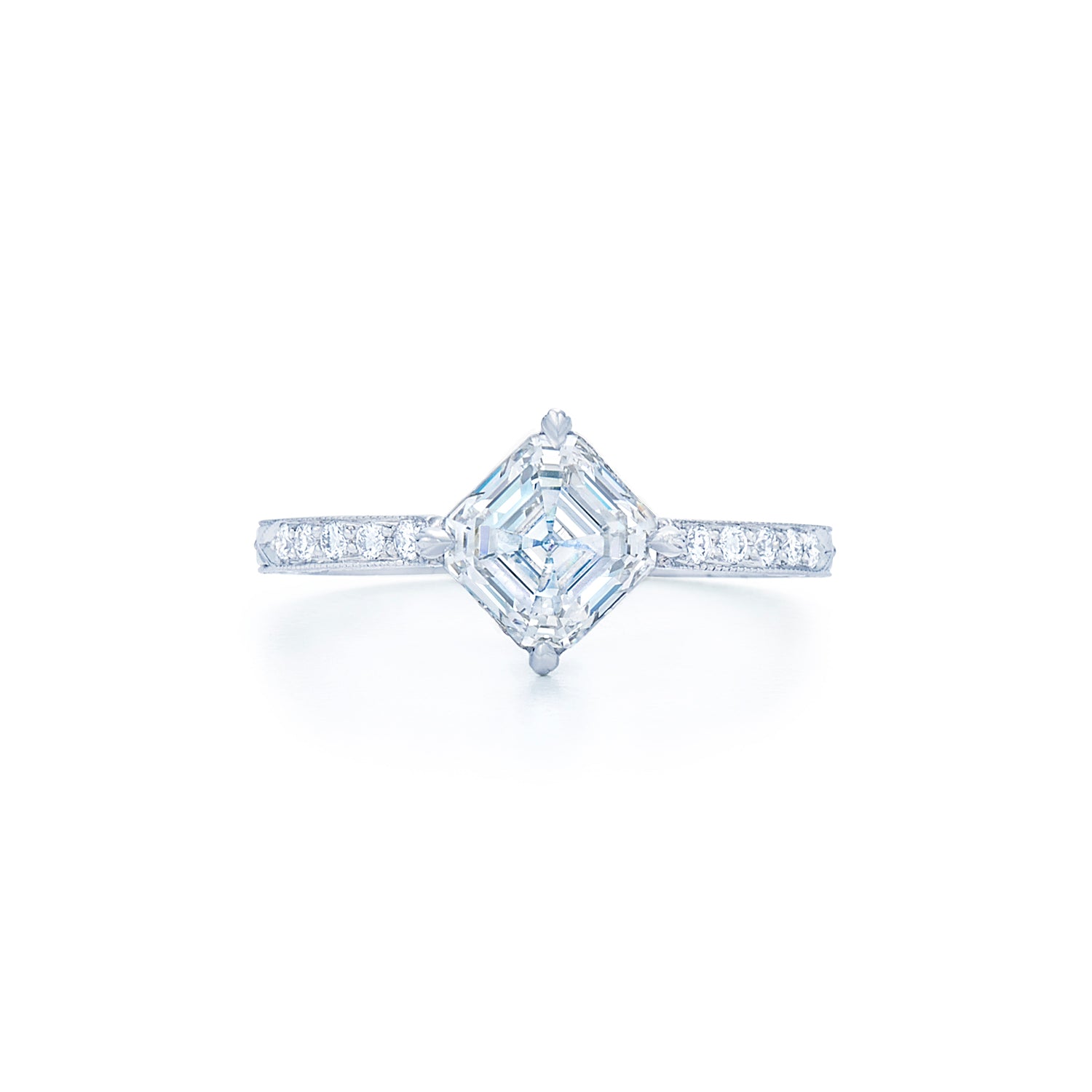 Kwiat Asscher Cut Diamond Engagement Ring