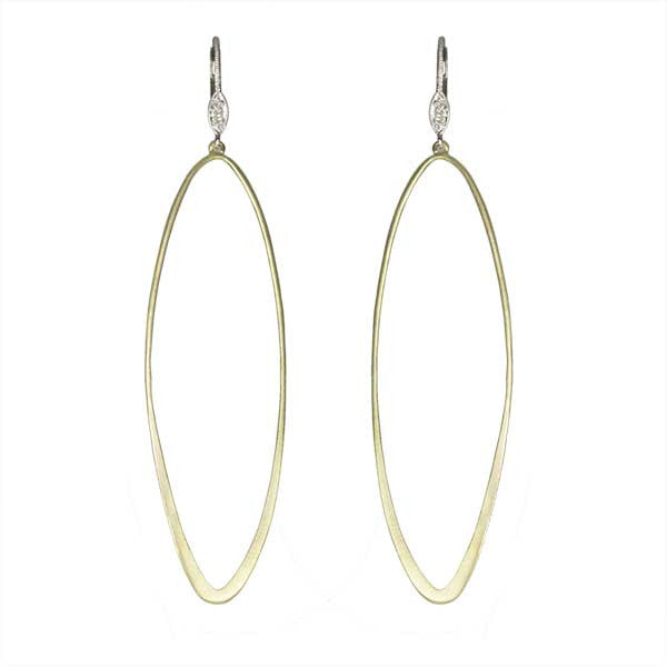 Meira T 14k Unique Hoop Gold Earrings